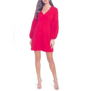 Chelsea28 Pink Bishop Sleeve Sweater Dress